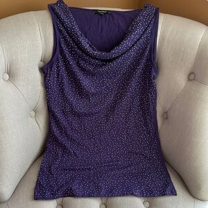 Express Purple Tank Top with Silver Raised Specs
